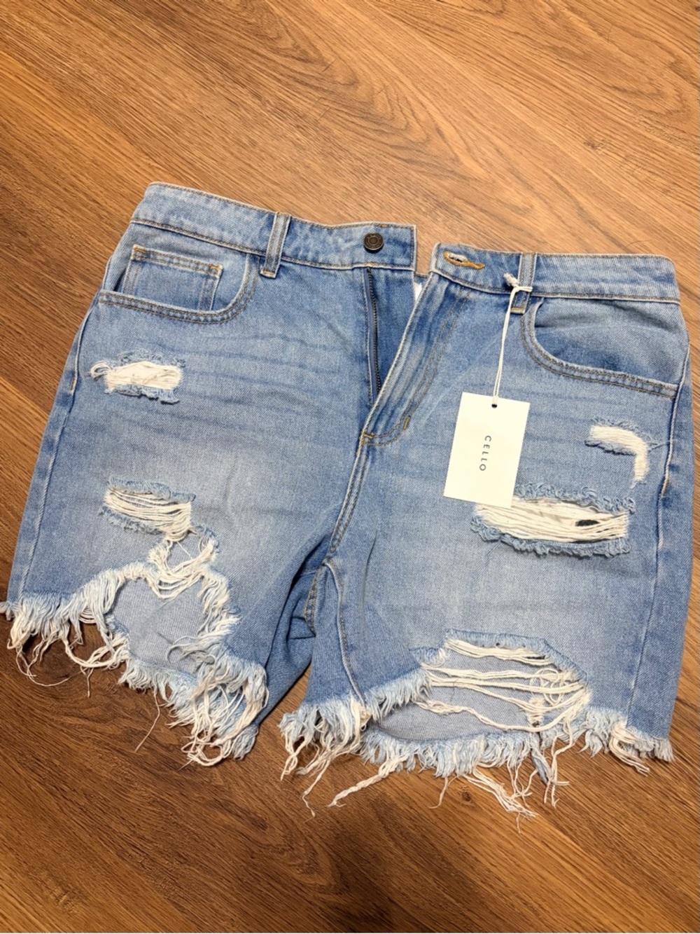 Cello High Rise Denim Shorts Size Large